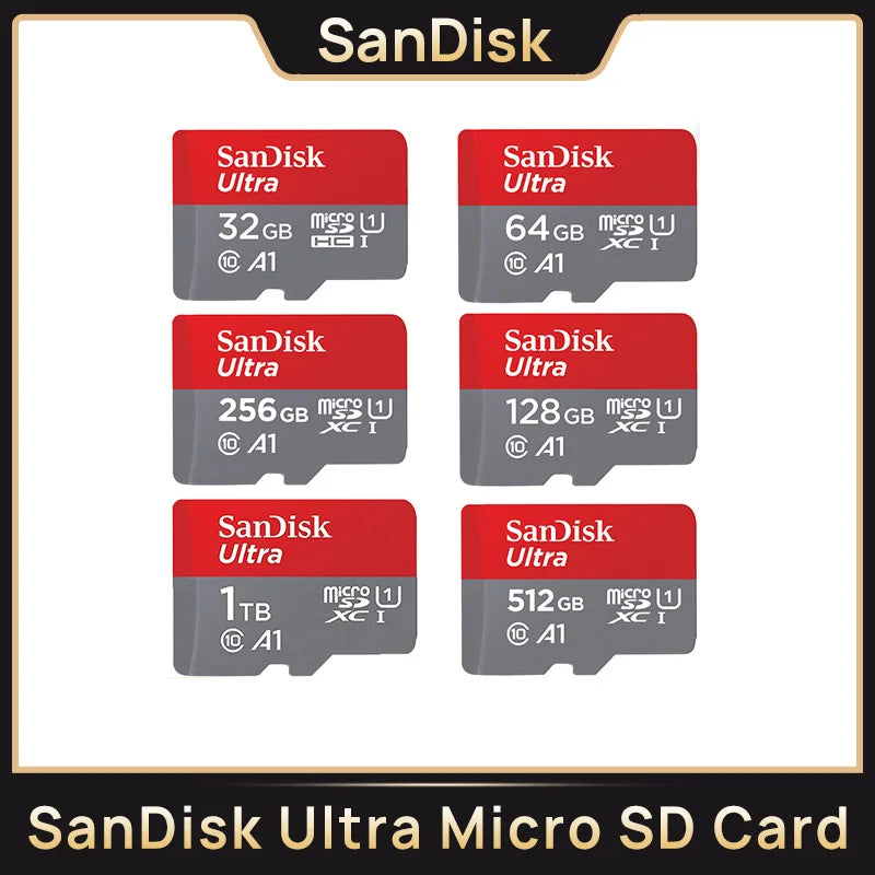 SanDisk Ultra A1 Micro SD Memory Card V10 C10 U1 32GB 64G 128G 256G